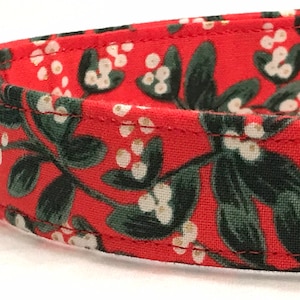 Rifle Paper Co - Christmas Dog Collar For Boy, Girl - Holly Mistletoe