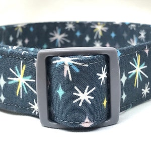 Galaxy Dog Collar for Boy, Girl - Retro Cosmic Stars