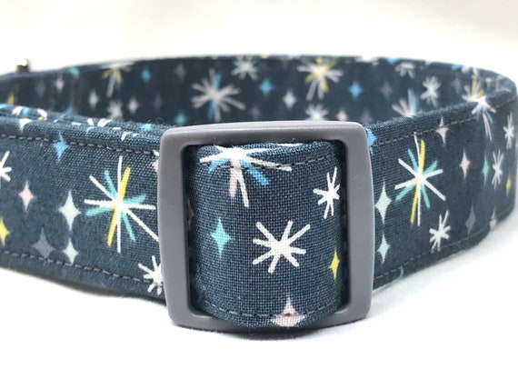 Galaxy Dog Collar for Boy, Girl - Retro Cosmic Stars