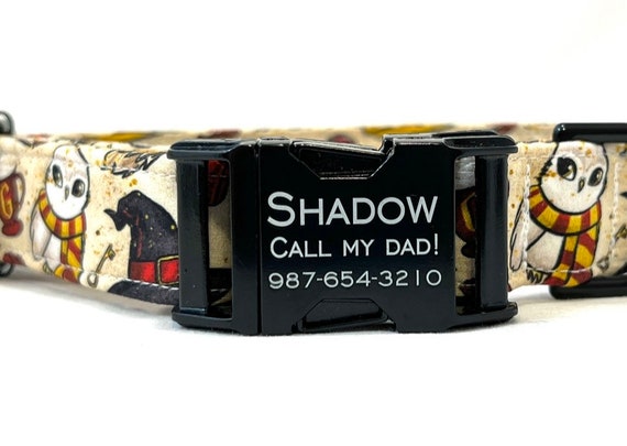 Wizard Dog Collar - Personalized Laser Engraved Buckle - Fantasy Magic