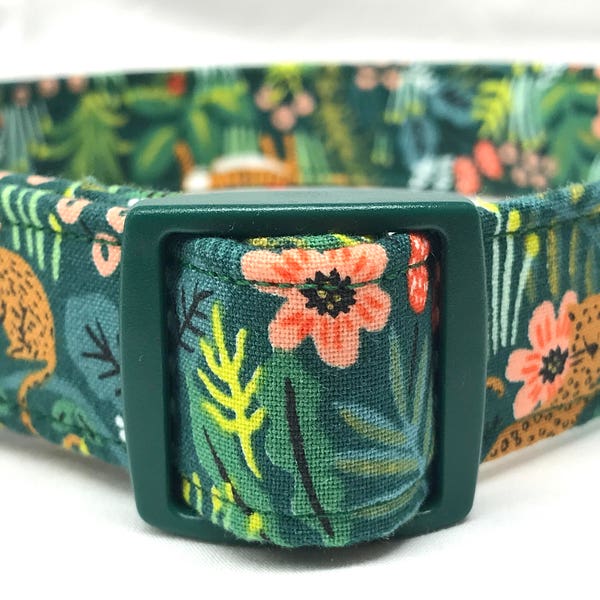 Rifle Paper Co Dog Collar for Girl Boy - Jungle Print in Green