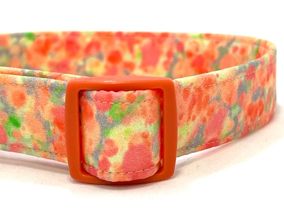 Summer Beach Dog Collar for Boy Girl - Summer Orange Watercolor