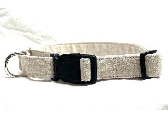 HEMP Buckle Martingale Dog Collar -  20 Colors- Durable Hemp Fabric
