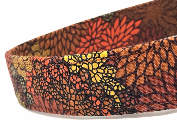 Fall Dog Collar for Girl Boy - Pretty Autumn Flowers