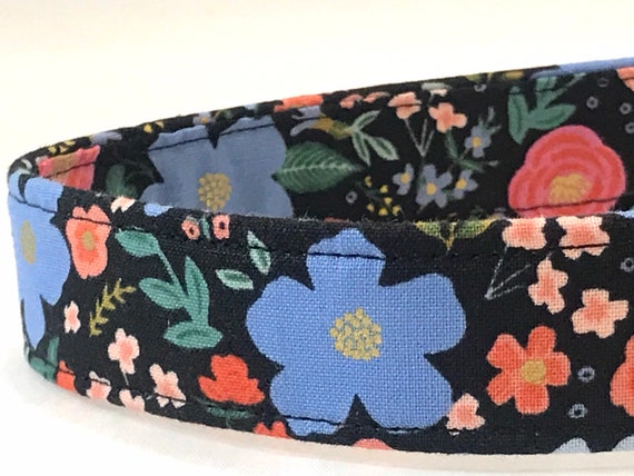 Rifle Paper Co. Dog Collar - Primavera Big Black Flowers