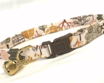 Fall Cat Collar for Boy, Girl - Breakaway - Autumn Trees