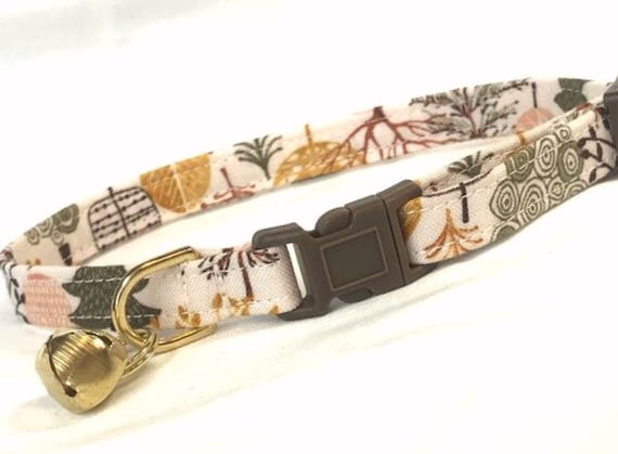 Fall Cat Collar for Boy, Girl - Breakaway - Autumn Trees