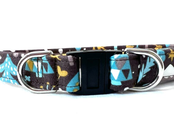 BREAKAWAY Dog Collar for Boy, Girl - Snowy Forest- Safety