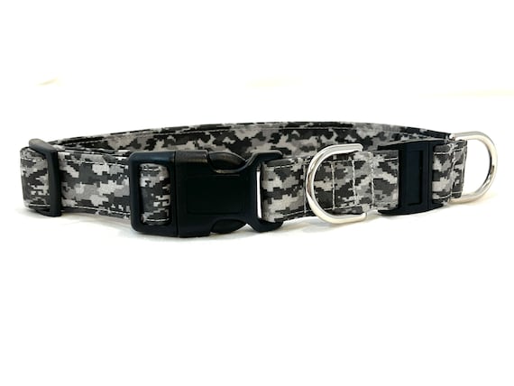 BREAKAWAY Camo Dog Collar with PLASTIC Side-Release Buckle - Camouflage - OR- Pick Any Fabric - Safety Collar