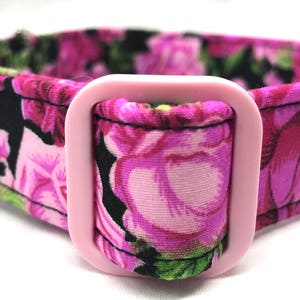 Dog Collar for Girl - Old Fashioned Pink Roses
