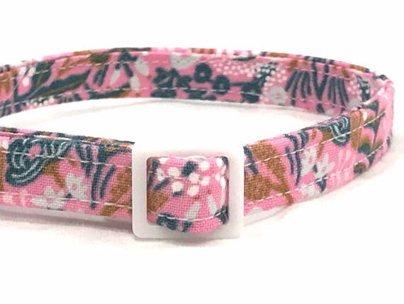 Rifle Paper Co. Cat Collar - Pink and Blue Flowers - Breakaway