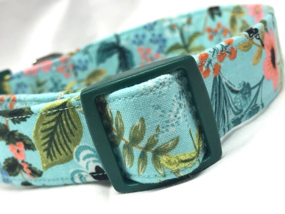 Rifle Paper Co Dog Collar - Herb Garden - Mint Green