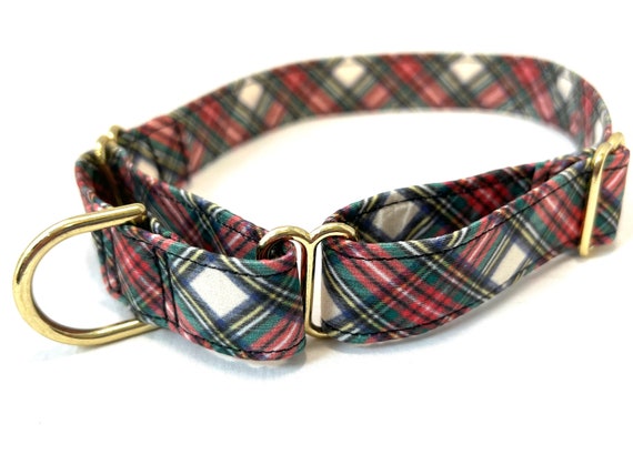 Martingale Dog Collar for Boy, Girl - Stewart Tartan Plaid