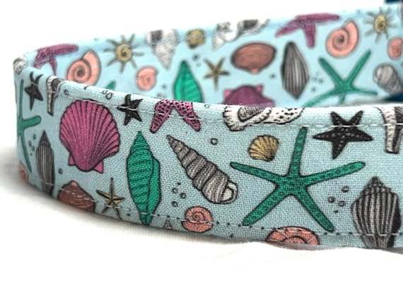 Summer Beach Dog Collar for Boy Girl - Colorful Sea Shells