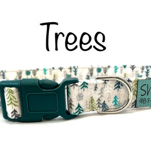 Personalized Dog Collar for Girl, Boy Engraved ID Tag Pleather Name Patch 1.5, 1, 3/4, 5/8 image 4