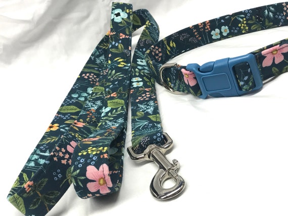 Dog Collar Leash Set - Rifle Paper Co - Herb Garden