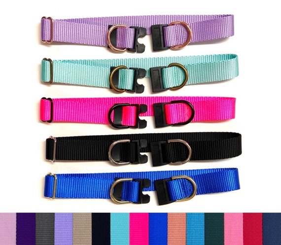BREAKAWAY Dog Collar for Boy, Girl - NYLON WEBBING - 5/8" 3/4" 1"