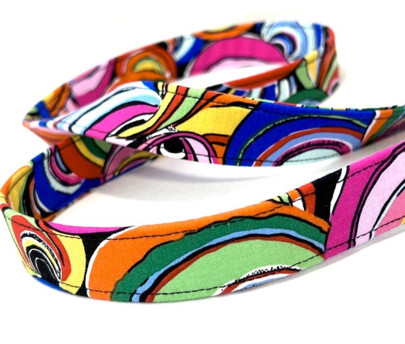 Custom Dog Leash - Boho Psychedelic Red Swirls
