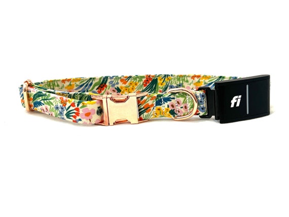 Rifle Paper Co. Fi Series 3 Compatible Dog Collar – Breezy Meadow Floral