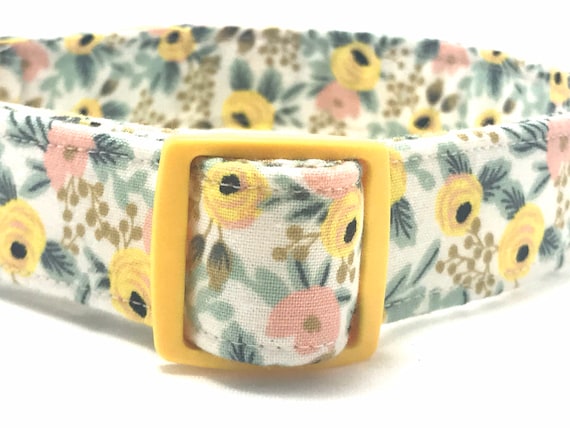 Rifle Paper Co. Dog Collar - Yellow Floral - Primavera