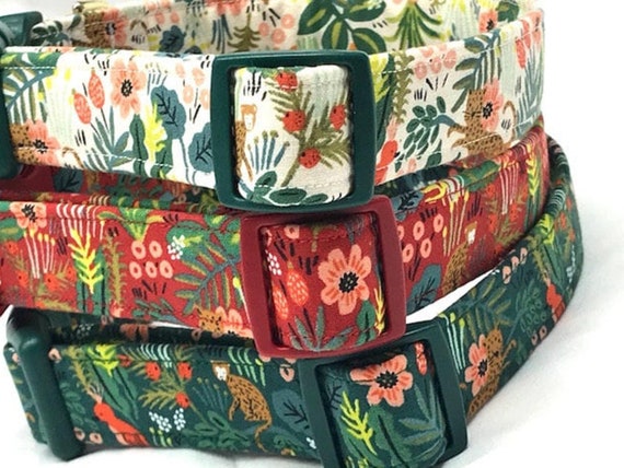 Rifle Paper Co. Dog Collar - Dog Collar for Boy Girl -  Jungle Animals