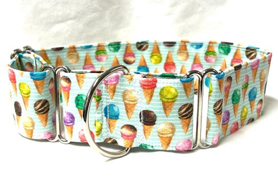 Classic Martingale Dog Collar -Ice Cream Frozen Treats