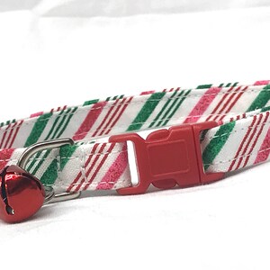 Christmas Cat Collar for Boy Girl - Striped Peppermint Stick Candy
