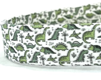 Dinosaurs Dog Collar for Boy Girl - XXS, XS, Small, Medium, Large, XL - Green T-Rex