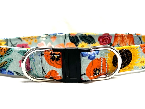 Rifle Paper Co BREAKAWAY Dog Collar for Boy, Girl - Wild Summer Garden - Sunflowers