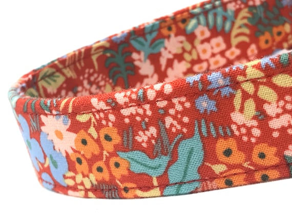 Rifle Paper Co Dog Collar For Boy, Girl - Red Floral