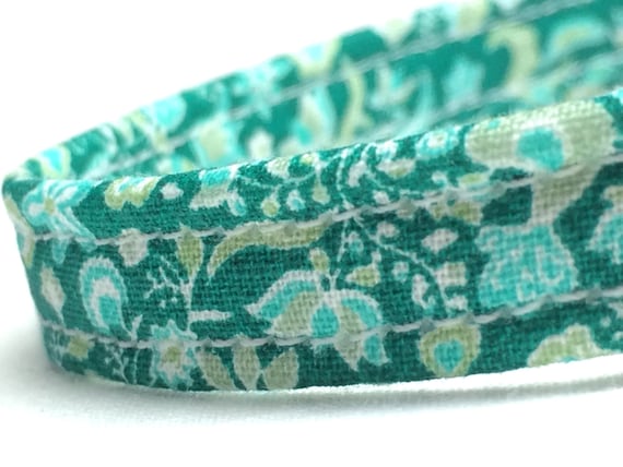 Cat Collar with Bell - Aqua Floral - Breakaway