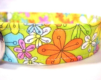 Happy Spring Flowers Dog Collar