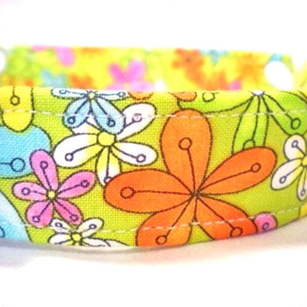 Happy Spring Flowers Dog Collar