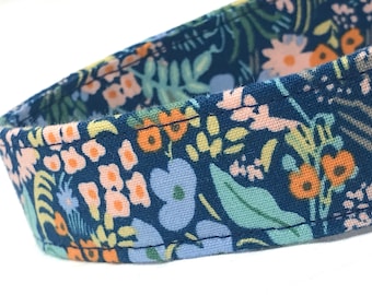Rifle Paper Co Dog Collar For Boy, Girl - Blue Floral