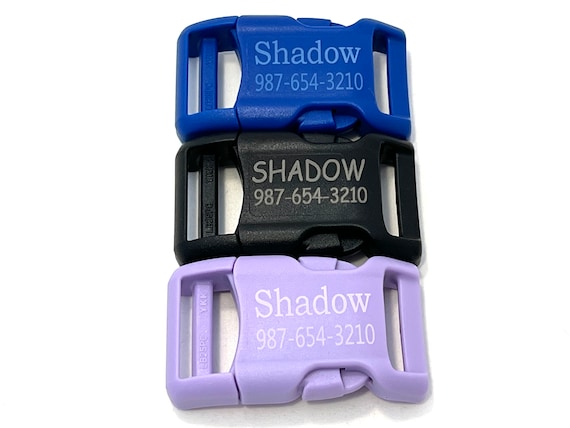 Add On ONLY - Personalized Laser Engraved Plastic Dog Collar Buckle