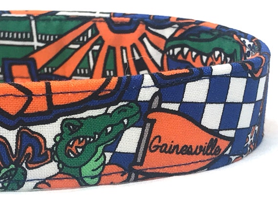 Florida Football Dog Collar for Boy, Girl - Orange and Blue