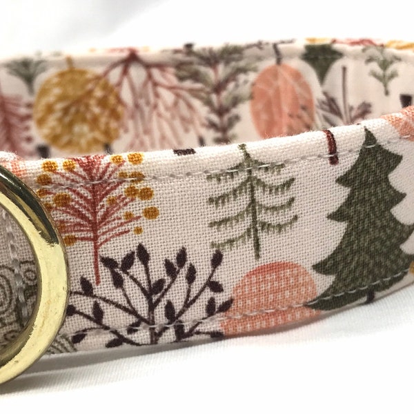 Fall Dog Collar for Boy Girl- Autumn Trees - Xsmall Small Medium Large XL
