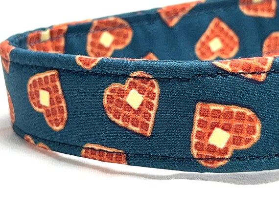 Waffles Dog Collar for Boy Girl- Food- Xsmall Small Medium Large XL