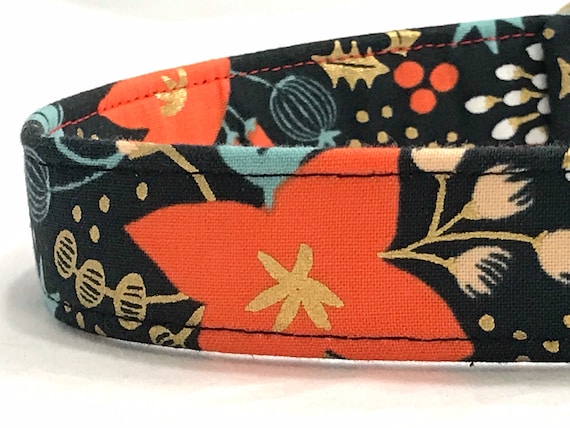 Rifle Paper Co - Christmas Dog Collar For Boy, Girl - Poinsettias