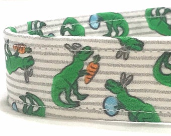 Easter Dog Collar for Boy Girl - Dinosaurs with Easter Eggs, Carrots