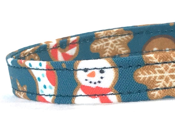 Christmas Cat Collar for Boy Girl - Gingerbread Cookies - Candy Canes - Snowmen