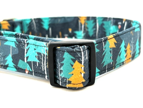 Trees Dog Collar for Boy Girl - Forest Woodland