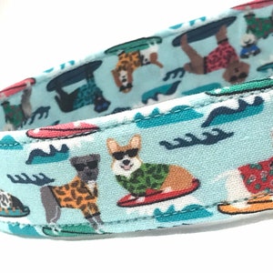 Summer Beach Dog Collar for Boy Girl - Surfing Dogs