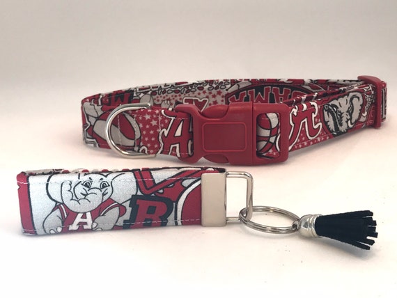Alabama Football Dog Collar, Key Fob Set for Boy, Girl -  College Sports Fan