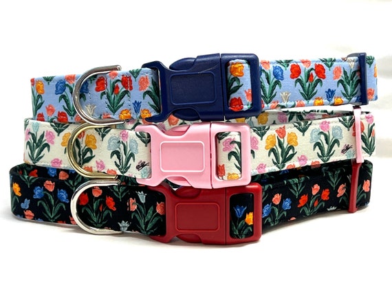 Rifle Paper Co. Dog Collar for Boy Girl - Tulip Fields