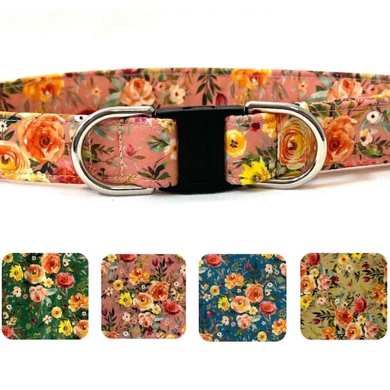 BREAKAWAY Dog Collar for Boy, Girl - Safety - Country Flowers