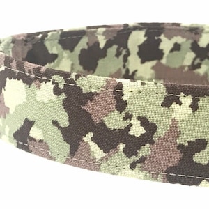 Camo Dog Collar for Boy, Girl  - Green Khaki Camouflage