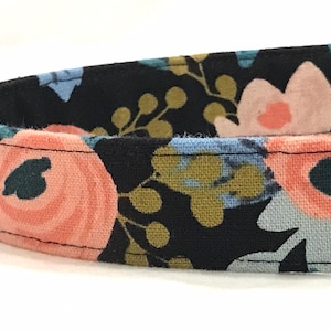 Fall Dog Collar - Rifle Paper Co - Black Garden Party