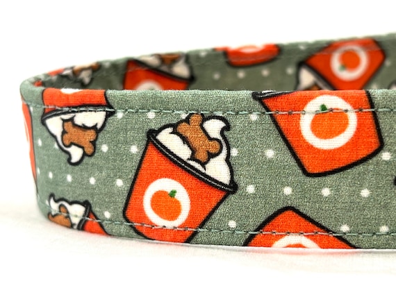 Fall Dog Collar for Boy Girl- Pumpkin Spice Latte Treat for Pup - Whip Cream