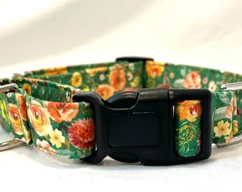 Buckle Martingale Dog Collar w/Extra D-Ring - Pick Any Fabric